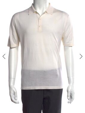 WANT Les Essentiels Cream Short-Sleeve Polo